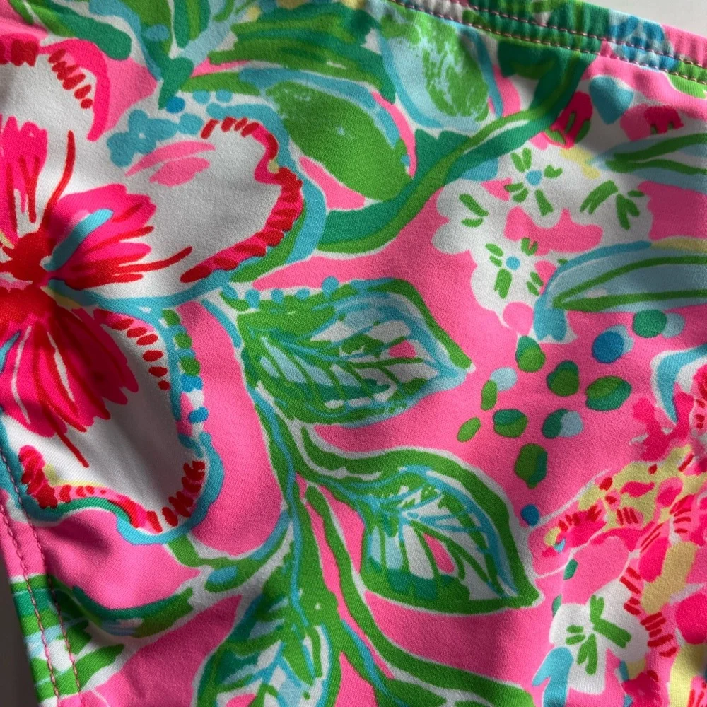 Lilly Pulitzer Girls 4 Journey to the Jungle Floral Bikini Bottom UPF 50‎ Pink